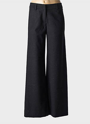 Pantalon evazat închidere cu fermoar sub clapetă cu cârlig talie înaltă negru AQUAJEANS femeie