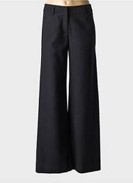 Pantalon evazat închidere cu fermoar sub clapetă cu cârlig talie înaltă negru AQUAJEANS femme