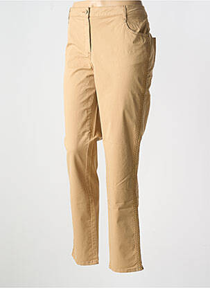 Pantalon slim țesătură poplin mărime normală bej ANANKE femeie