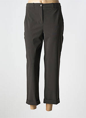 Pantalon 7/8 talie cu cleme mărime normală gri INDIES femeie