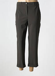Pantalon 7/8 talie cu cleme mărime normală gri INDIES femeie