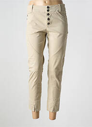 Pantalon 7/8 țesătură poplin mărime normală bej INDIES femeie