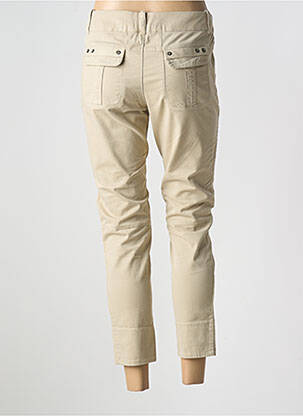 Pantalon 7/8 țesătură poplin mărime normală bej INDIES femeie