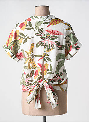 Cămașă imprimeu floral mâneci scurte verde FUEGO WOMAN femeie