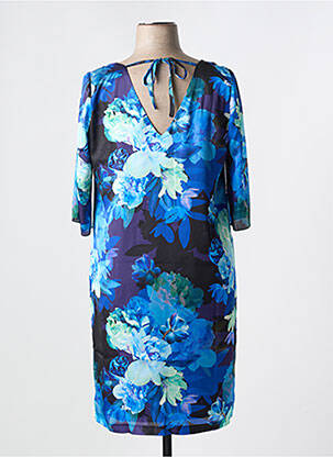 Rochie midi imprimeu floral mâneci 3/4 albastru ESTEL COLLECTION femeie