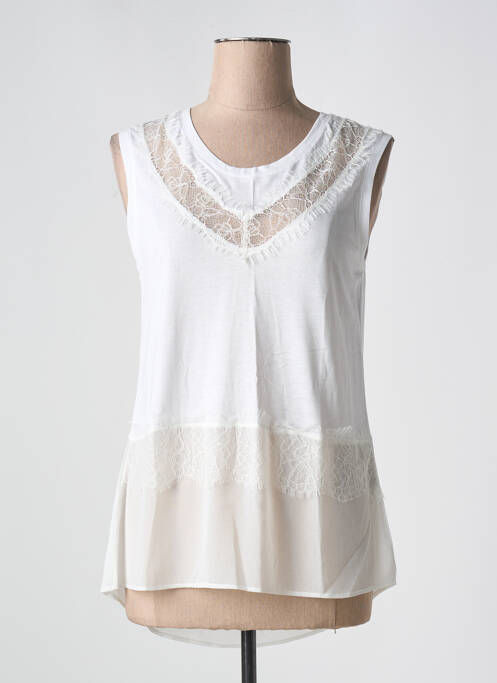 Tunică fără mâneci alb EVA KAYAN femeie