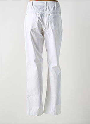 Pantalon slim talie elastică mărime normală alb BRANDTEX femeie