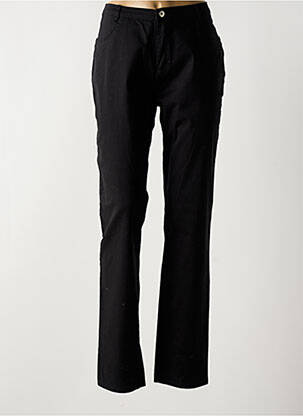 Pantalon slim țesătură poplin mărime normală negru I.QUING femeie