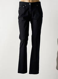 Pantalon slim țesătură poplin mărime normală negru BRANDTEX femeie