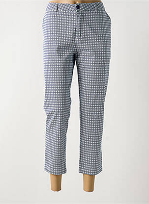 Pantalon 7/8 țesătură poplin mărime normală albastru SARAH JOHN femeie
