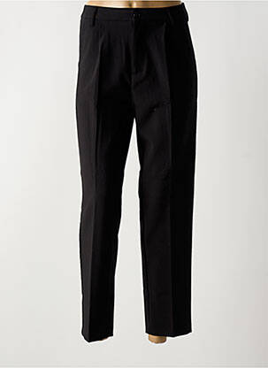 Pantalon 7/8 talie înaltă talie înaltă negru FOLYROSE femeie