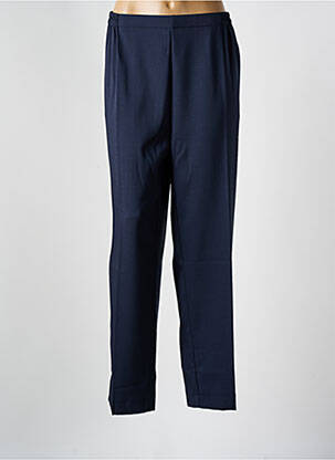 Pantalon drept talie elastică albastru GEVANA femeie