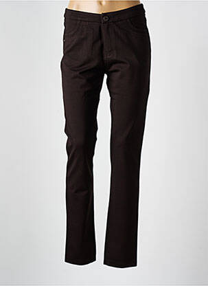 Pantalon slim buzunare maro I.QUING femeie
