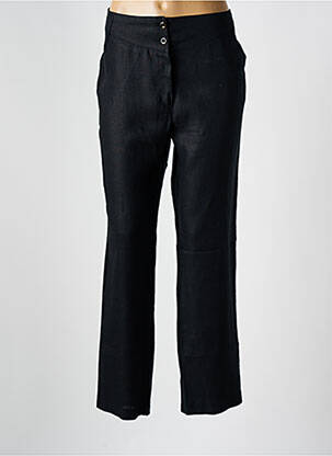 Pantalon drept talie elastică negru BARILOCHE femeie