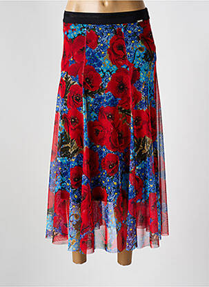 Fustă midi roșu MALOKA femeie