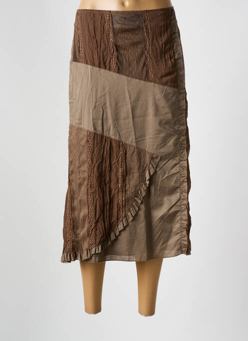 Fustă midi maro EVALINKA femeie