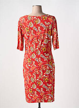 Rochie midi imprimeu floral mâneci scurte roșu 7 SEASONS femeie