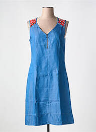 Rochie midi fără mâneci fără mâneci albastru MALOKA femeie