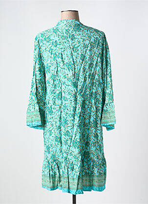 Rochie scurtă croială evazată mâneci lungi verde KY CREATION femeie