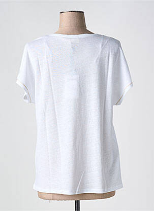 Tricou croială dreaptă mâneci scurte alb JULIE GUERLANDE femeie