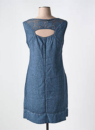 Rochie scurtă fără mâneci fără mâneci albastru MALOKA femeie