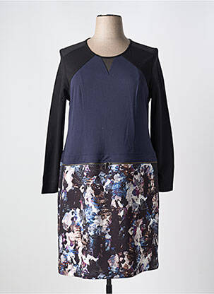 Rochie midi mâneci lungi mâneci lungi albastru FELINO femeie