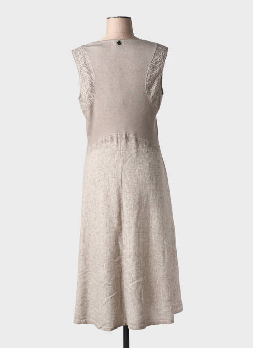 Rochie midi maro MALOKA femeie