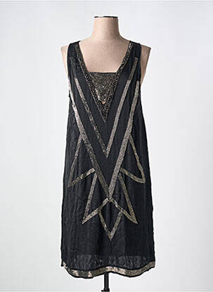 Rochie midi fără mâneci fără mâneci negru NÜ femeie