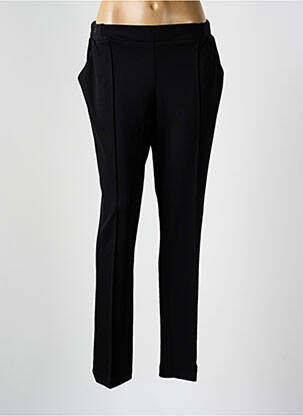 Pantalon slim talie elastică mărime normală negru SKFK femeie