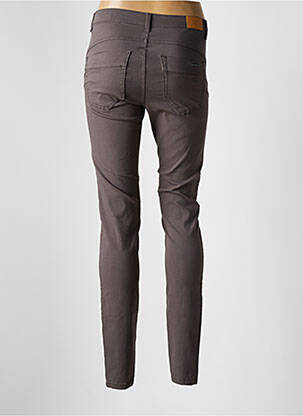 Pantalon slim țesătură poplin mărime normală gri CREAM femeie
