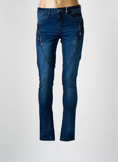 Blugi cu croială slim albastru CREAM femeie