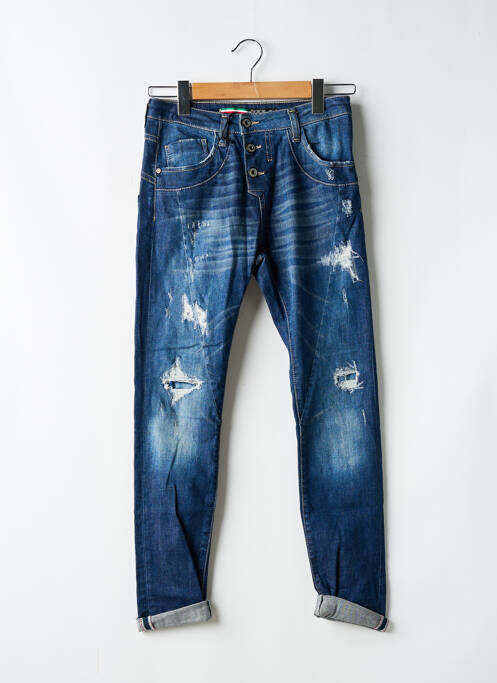 Blugi cu croială slim albastru PLEASE femeie