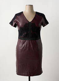 Rochie midi închidere cu fermoar la spate mâneci scurte violet JUS D'ORANGE femeie