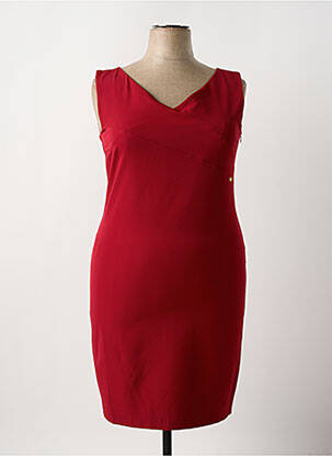 Rochie midi fără mâneci fără mâneci roșu KITANA femeie