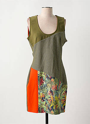 Rochie scurtă fără mâneci fără mâneci verde SMASH! femeie