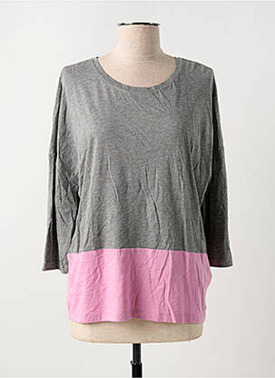 Top guler rotund mâneci lungi gri CECIL femeie