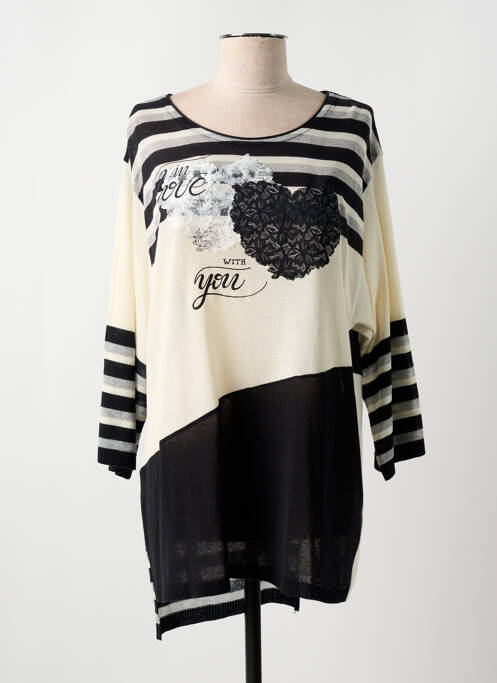 Pulover tunică negru KITANA femeie