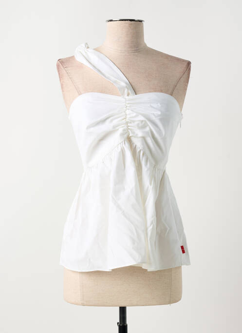 Top alb TEMPERATURA femeie