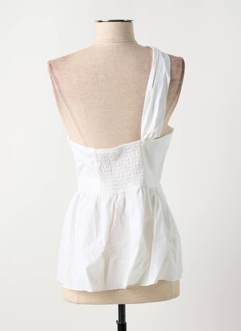 Top alb TEMPERATURA femeie