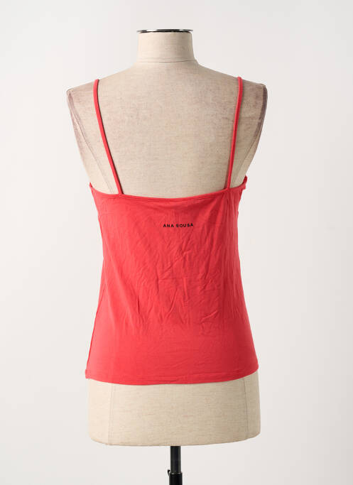 Tricou croială cambrată bretele subțiri roșu ANA SOUSA femme