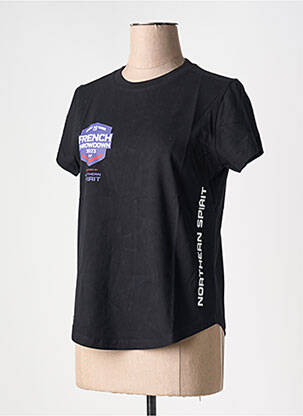 Tricou serigrafie mâneci scurte negru NORTHERN SPIRIT femeie