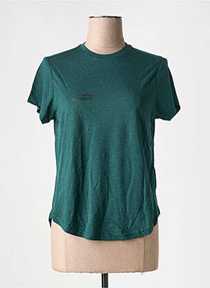 Tricou serigrafie mâneci scurte verde NORTHERN SPIRIT femeie
