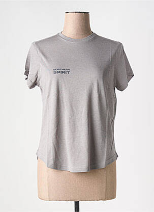 Tricou serigrafie mâneci scurte gri NORTHERN SPIRIT femeie