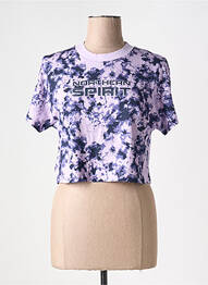Tricou croială dreaptă mâneci scurte violet NORTHERN SPIRIT femme
