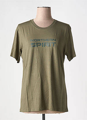 Tricou serigrafie mâneci scurte verde NORTHERN SPIRIT femeie