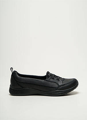 Adidași vârf rotund toc plat până la 3 cm negru SKECHERS femeie
