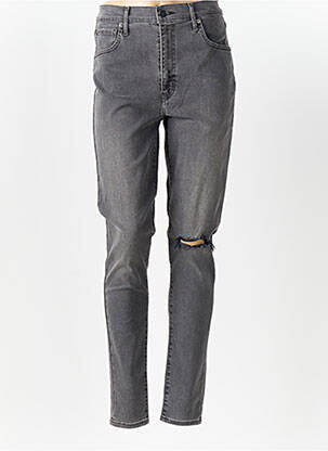 Blugi skinny efect uzat decolorat talie înaltă gri LEVI'S femeie