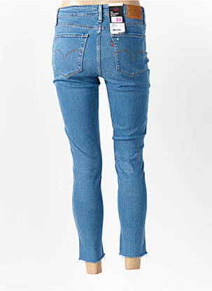 Blugi skinny efect uzat decolorat talie înaltă albastru LEVI'S femeie