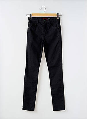 Pantalon slim țesătură poplin mărime normală negru COMPTOIR DES COTONNIERS femeie
