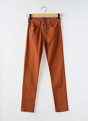Pantalon slim maro COMPTOIR DES COTONNIERS femeie